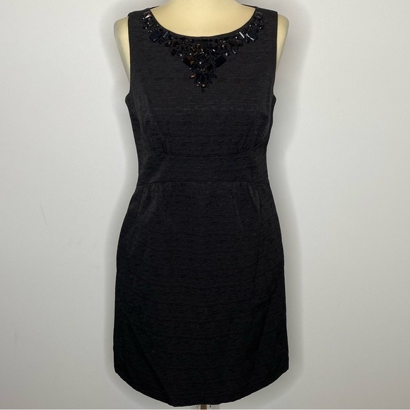 MICHAEL Michael Kors Black Embellished Neckline Dress - Picture 2 of 11